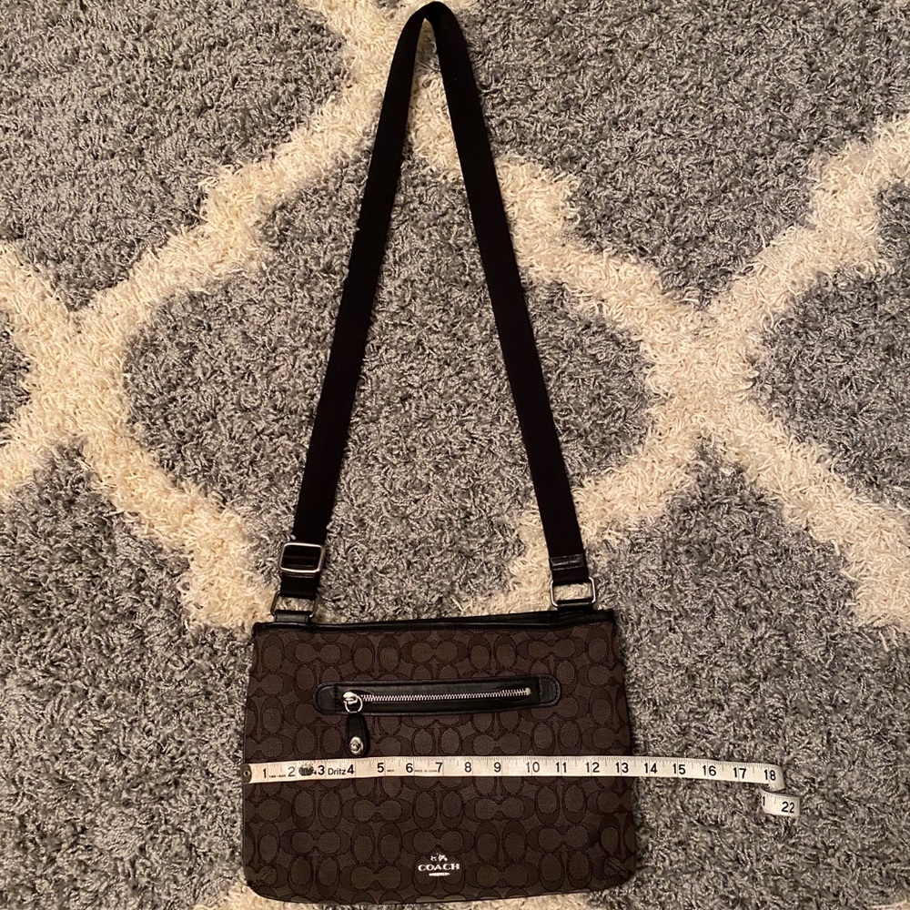 Authentic Black & Grey Coach Crossbody Purse